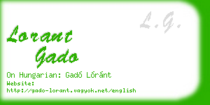 lorant gado business card