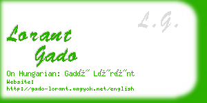 lorant gado business card